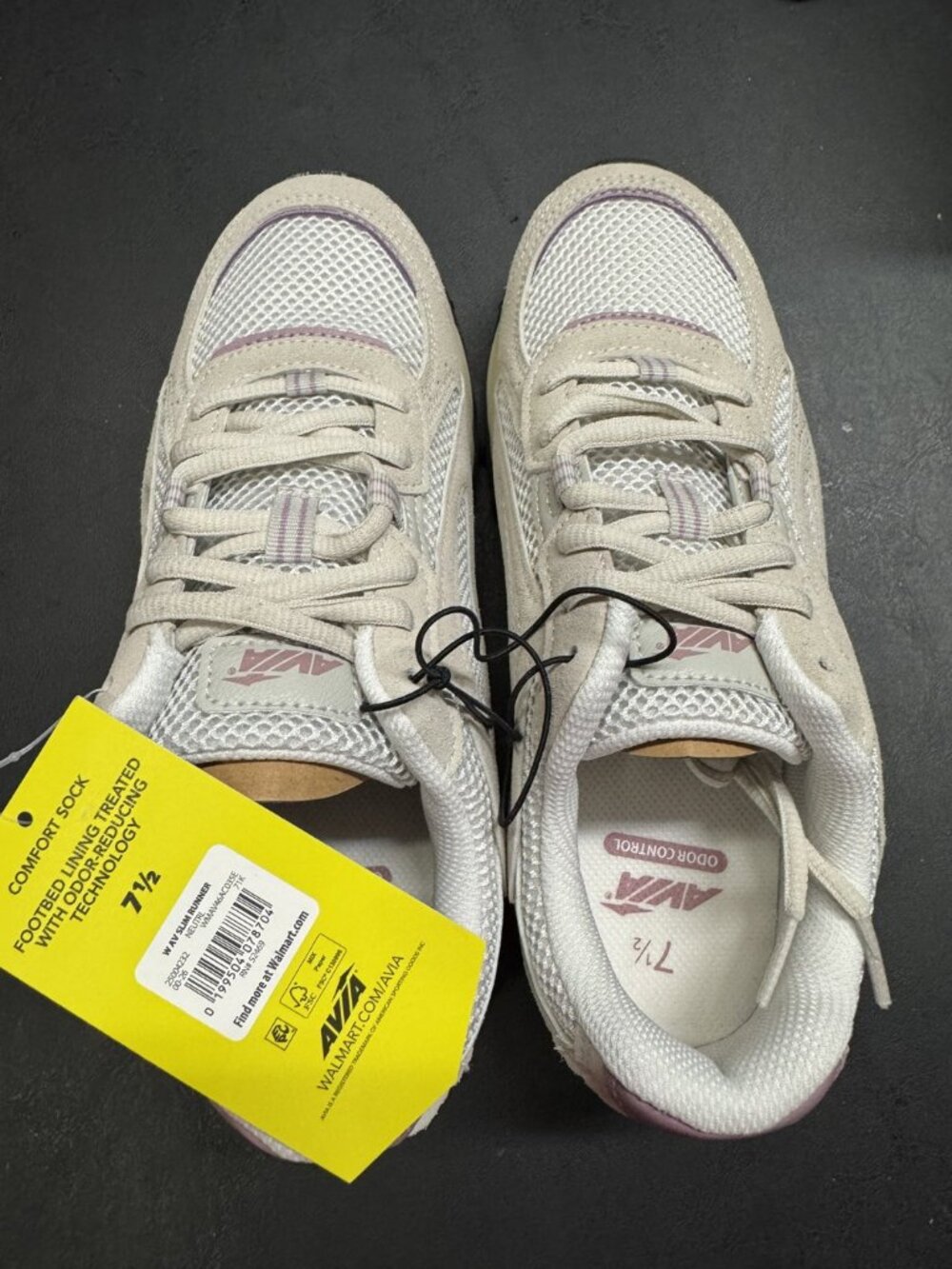 Avia Women's Slim Runner Sneakers, Neutral, Size 7.5